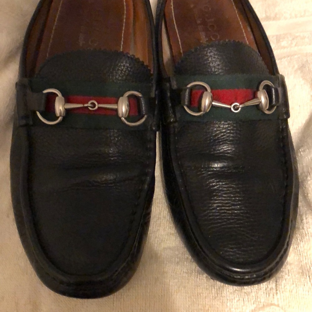 Gucci Men's driver with Web loafers - Picture 8 of 15